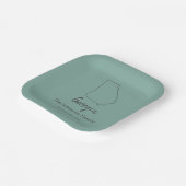 Georgia Staat Map Personalisiert Family Wiedersehe Pappteller (Gewinkelt)