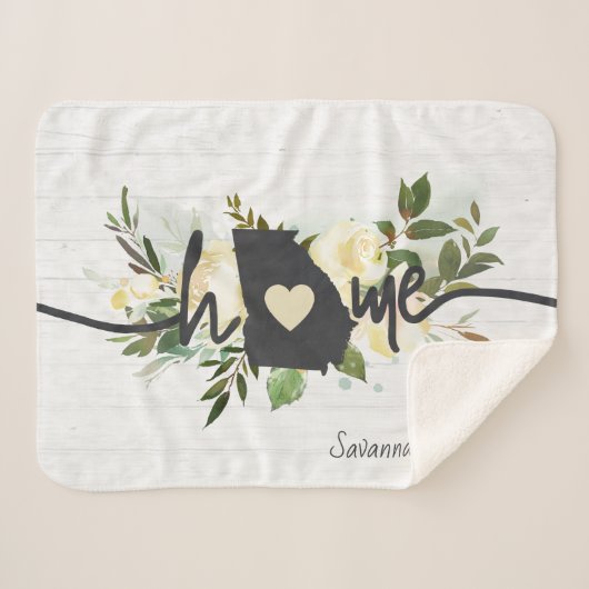 Georgia Staat Personalisiert Ihre Zuhause City Rus Sherpadecke (Vorderseite (Horizontal))