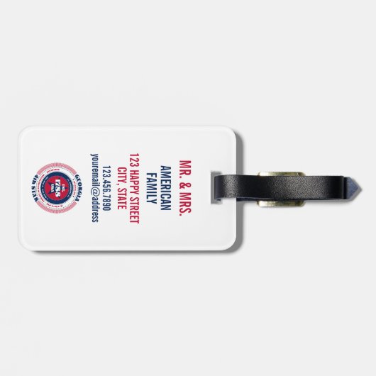 Georgia Staat Personalisierte Geschenkidee Gepäckm Gepäckanhänger (Rückseite horizontal)