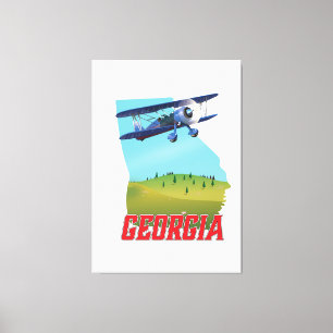Georgia-Staat USA-Reiseplakat, Leinwanddruck