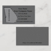 Georgia Staat Visitenkarte geschnitzter Stein Look (Vorne/Hinten)