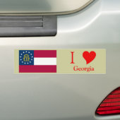 Georgia-Staats-Flagge Autoaufkleber (Auf Auto)