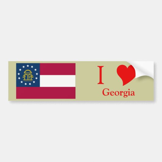 Georgia-Staats-Flagge Autoaufkleber (Vorne)