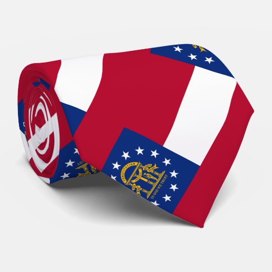 Georgia-Staats-Flagge Krawatte (Gerollt)