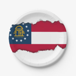 Georgia-Staats-Flagge Pappteller