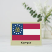 Georgia-Staats-Flagge Postkarte (Stehend Vorderseite)
