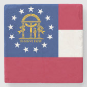 Georgia-Staats-Flagge Steinuntersetzer (Vorderseite)