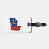 Georgia-Staats-Flagge und Karte Gepäckanhänger (Rückseite horizontal)
