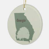 Georgia-Staatskarten-Eichenbaum Keramik Ornament (Links)