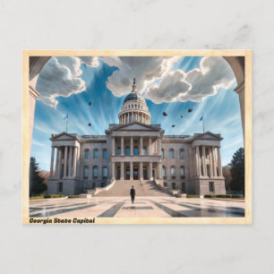 Georgia State Capitol Vintage Reise Postkarte
