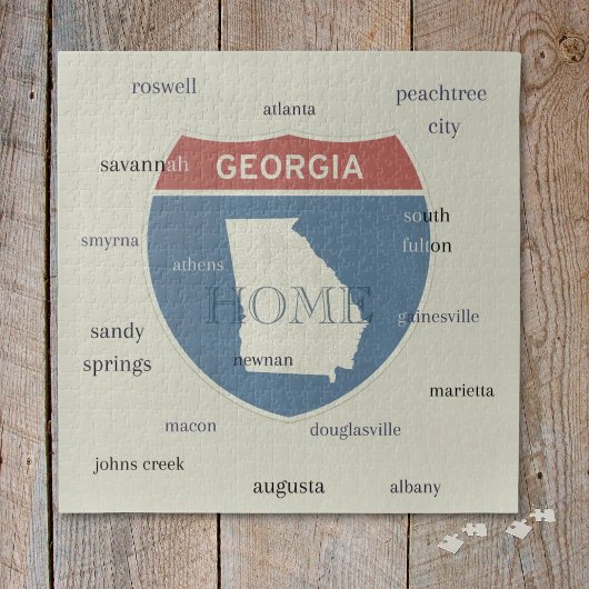 Georgia State Cities Puzzle – Individuelles Home P