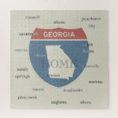 Georgia State Cities Puzzle – Individuelles Home P (Vertikal)