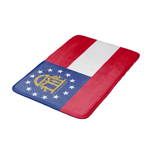 Georgia State Flag Design Badematte (Schrägansicht)