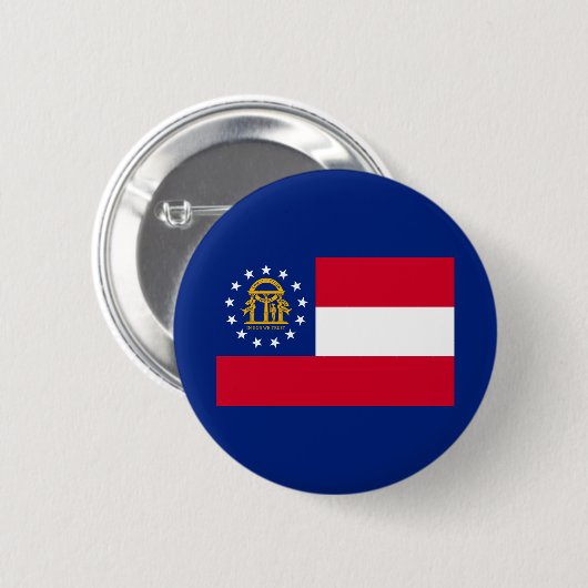 Georgia State Flag Design Button (Vorne & Hinten)