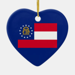 Georgia State Flag Design Dekor Keramik Ornament