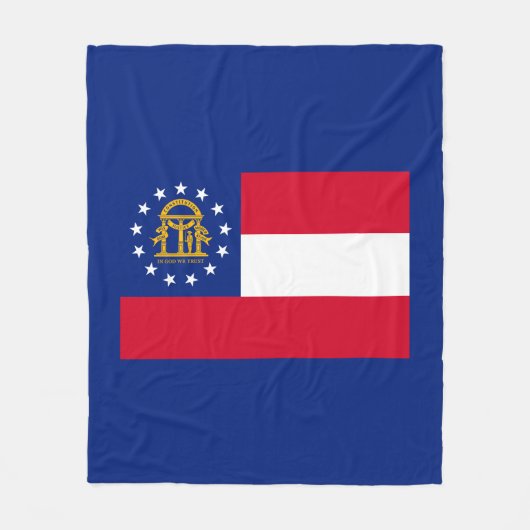 Georgia State Flag Design Fleecedecke (Vorderseite)