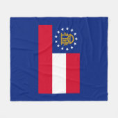 Georgia State Flag Design Fleecedecke (Vorderseite (Horizontal))