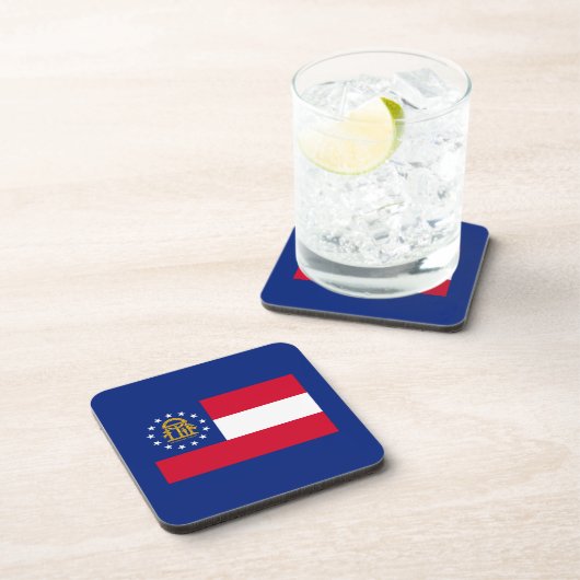 Georgia State Flag Design Getränkeuntersetzer (Rechte Seite)