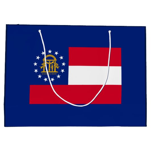Georgia State Flag Design Große Geschenktüte (Rückseite)