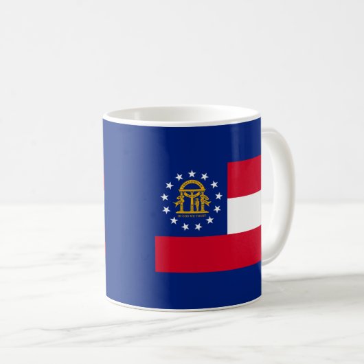 Georgia State Flag Design Kaffeetasse (VorderseiteRechts)