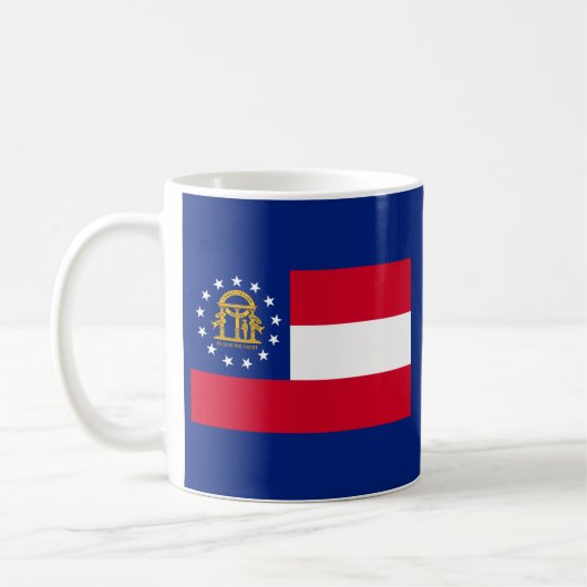Georgia State Flag Design Kaffeetasse (Links)