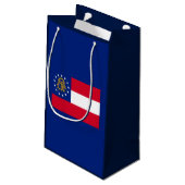 Georgia State Flag Design Kleine Geschenktüte (Rückseite Schrägansicht)