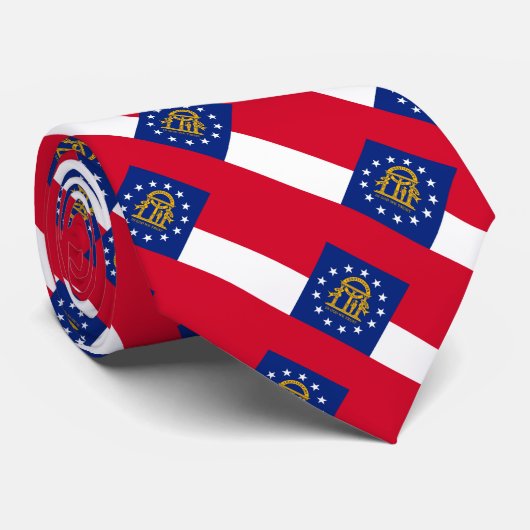 Georgia State Flag Design Krawatte (Gerollt)