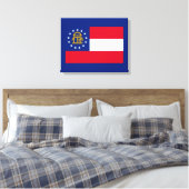 Georgia State Flag Design Leinwanddruck (Insitu (Schlafzimmer))