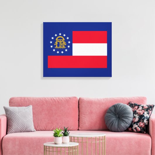 Georgia State Flag Design Leinwanddruck (Insitu (Wohnzimmer))