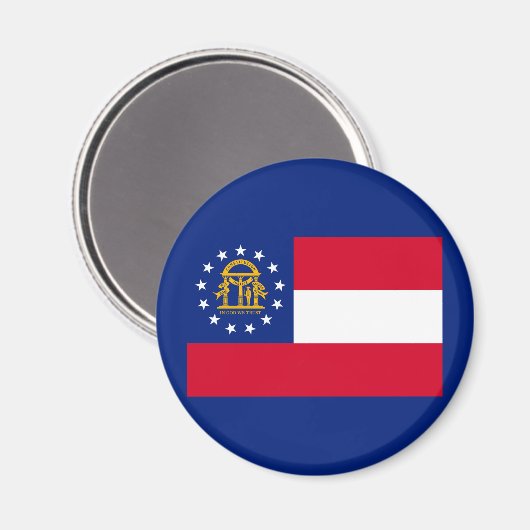 Georgia State Flag Design Magnet (Vorderseite/Rückseite)