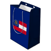 Georgia State Flag Design Mittlere Geschenktüte (Rückseite Schrägansicht)