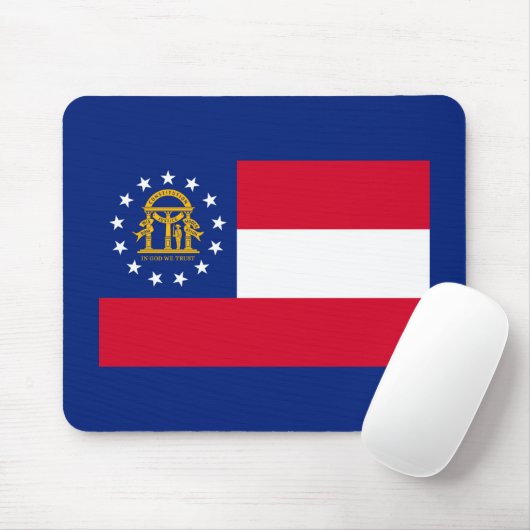 Georgia State Flag Design Mousepad (Mit Mouse)