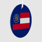 Georgia State Flag Design Ornament (Vorderseite)