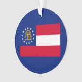 Georgia State Flag Design Ornament (Vorderseite)