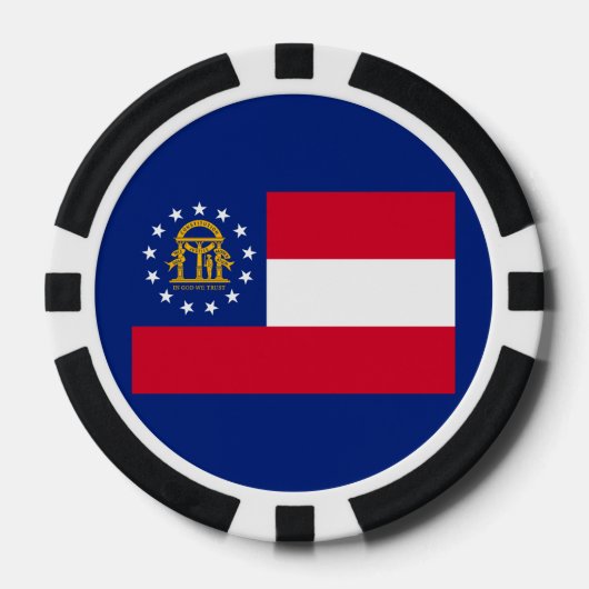Georgia State Flag Design Pokerchips (Vorderseite)