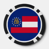 Georgia State Flag Design Pokerchips (Rückseite)