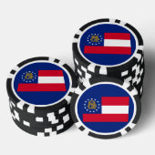 Georgia State Flag Design Pokerchips (Stapel)