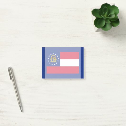 Georgia State Flag Design Post-it Klebezettel (Büro)