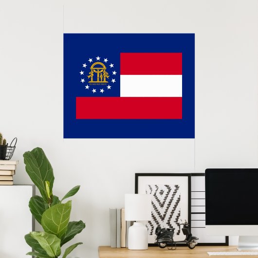 Georgia State Flag Design Poster (Heimbüro)