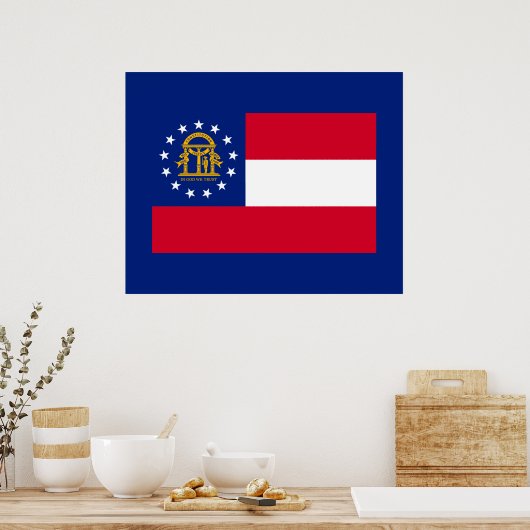 Georgia State Flag Design Poster (Küche)