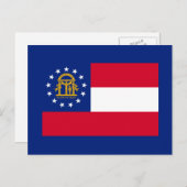 Georgia State Flag Design Postkarte (Vorne/Hinten)