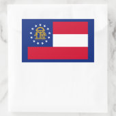 Georgia State Flag Design Rechteckiger Aufkleber (Tasche)