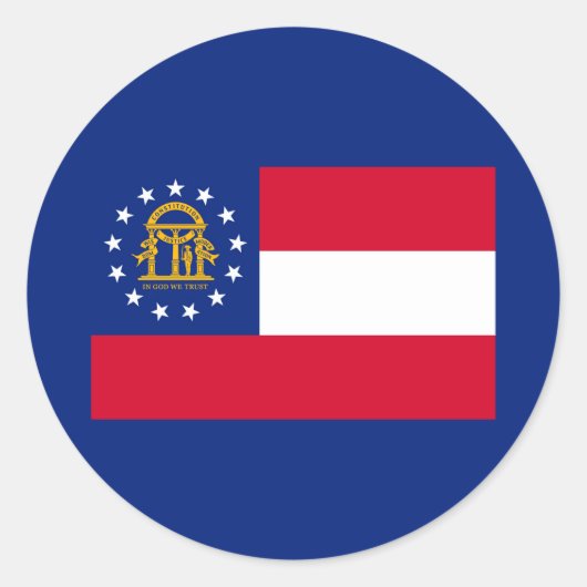 Georgia State Flag Design Runder Aufkleber (Vorderseite)