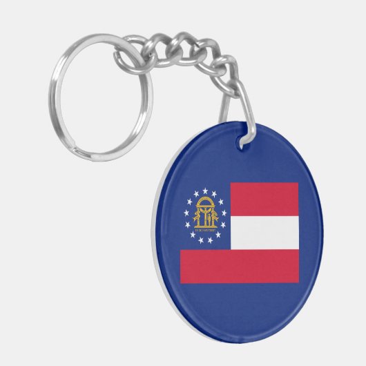 Georgia State Flag Design Schlüsselanhänger (Vorderseite links)