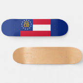 Georgia State Flag Design Skateboard (Horizontal)