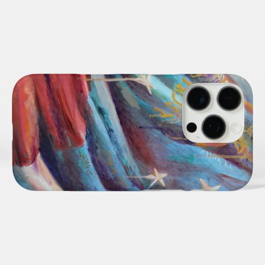 Georgia State Flag Painting - iPhone Case (Rückseite (Horizontal))