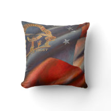 Georgia State Flag Painting Throw Kissen