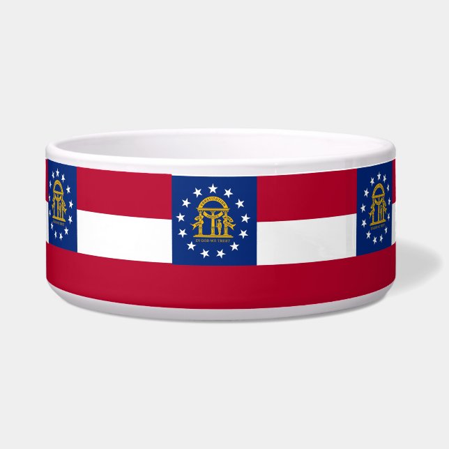 Georgia State Flag Pet Bowl Napf (Vorderseite)