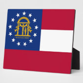 Georgia State Flag Plaque Fotoplatte (Seite)