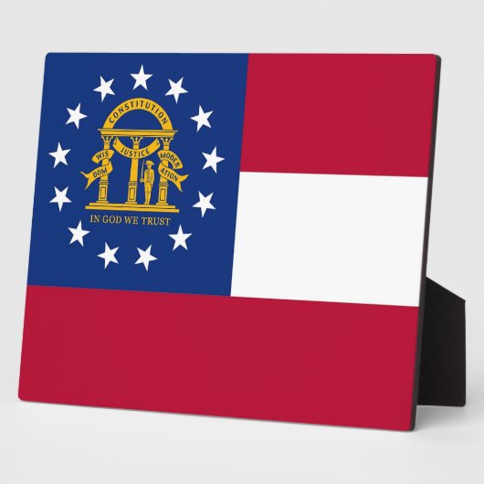 Georgia State Flag Plaque Fotoplatte (Seite)